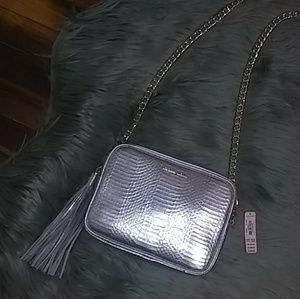 Victoria's secret silver crossbody bag